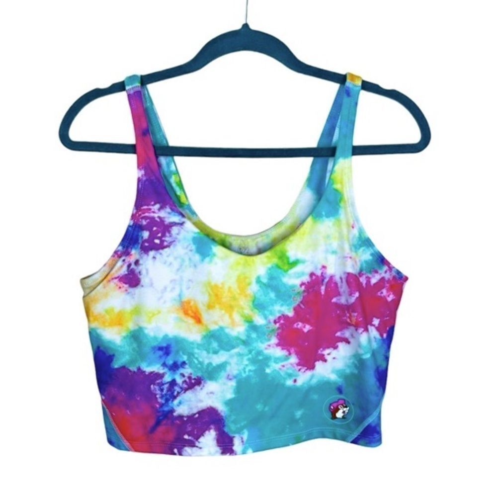 Buc-ee’s Texas Tie Dye Tank Top Bucky Beaver Logo Summer Cropped XL